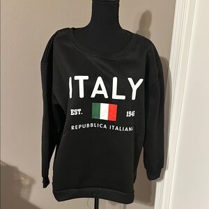Black Italy Graphic Women's Sweater